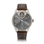 Portuguese Tourbillon Mystere, Ref. 5024 Stainless Steel Tourbillon Wristwatch With Power Reserve Indication Circa 2009