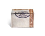 A SILVER AND CHAMPLEVÉ ENAMEL TROMPE L’OEIL CIGAR BOX, PROBABLY ANDREY BRAGIN, ST PETERSBURG, CIRCA 1870