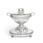 A George III silver soup tureen and stand, Robert Sharp, London, 1801