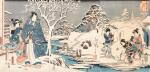 Utagawa Hiroshige (1797-1858) Utagawa Kunisada (1786-1864) | Eastern Genji: The Garden in Snow (Azuma Genji yuki no niwa) | Edo period, 19th century
