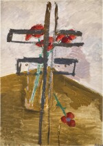 VLADIMIR YAKOVLEV | DOUBLE CROSS WITH RED FLOWERS