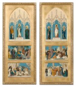 Two Sketches for the Chapel of Saint Louis at Sainte-Clotilde Decorations: Prudence, Justice and Temperance; Saint Louis Dispensing Justice; Saint Louis Made Prisoner at Mansourah and Faith, Hope and Charity; Saint Louis Caring for the Sick; Saint Louis' Last Communion