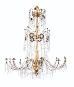 A chandelier, probably Luca, Italy, early 19th century