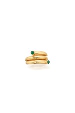 GOLD AND EMERALD 'DOUBLE COIL' RING, SCHLUMBERGER FOR TIFFANY & CO.