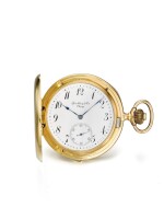 PATEK PHILIPPE | RETAILED BY SPAULDING & CO. CHICAGO: A PINK GOLD HUNTING CASED WATCH MADE IN 1886