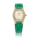 Reference 4852 | A yellow gold, diamond and emerald-set wristwatch, Circa 2014 | 百達翡麗 | 型號4852 | 黃金鑲鑽石及綠寶石腕錶，約2014年製