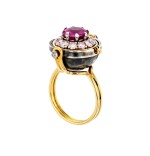 Elie Top, Pink Sapphire and Diamond Ring [Bague Saphir Rose et Diamants], 'Sirius'