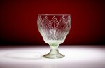An engraved glass vase by Harry J. Powell, circa 1910, James Powell & Sons (Whitefriars Glass)