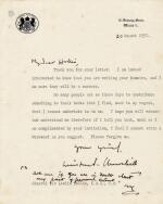 Winston S. Churchill | Typed letter signed ("Winston Churchill"), to General Sir Leslie Hollis, 20 August 1952