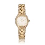 Reference 4815/3J-001 La Flamme | A yellow gold and diamond-set cushion shaped bracelet watch, Circa 1997