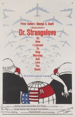 DR. STRANGELOVE (1964) POSTER, US, SIGNED BY CHRISTIANE KUBRICK AND JAN HARLAN