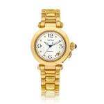 Pasha, Reference 1035 | A yellow gold wristwatch with date and bracelet, Circa 1996 | 卡地亞 | Pasha 型號1035 | 黃金鏈帶腕錶，備日期顯示，約1996年製