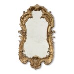 A carved giltwood and gesso wall mirror, possibly North European, mid 18th century | Miroir sculpté en bois doré, peut-être Europe du Nord, milieu du XVIIIe siècle