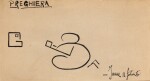 Preghiera. Circa 1917. Words-in-freedom with letters and numbers forming a praying figure.   
