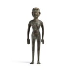 A rare imperial bronze acupuncture figure, Qing dynasty, Yongzheng period 清雍正　御製銅針灸穴位人像
