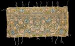 A floral silk embroidered and metal-thread altar frontal (Antependium), Italian, second half of 17th century