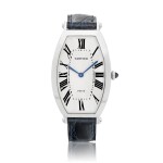 Tonneau XL, Reference 2435 | A platinum wristwatch, Circa 1990 | 卡地亞 | Tonneau XL 型號2435 | 鉑金腕錶，約1990年製