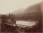 'Ruins of the High Bridge, Cascades' (Middle Block House, Columbia River, Washington Territory)