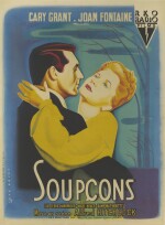 SUSPICION / SOUPCONS (1941) FIRST FRENCH RELEASE POSTER, 1946