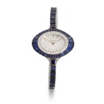 PATEK PHILIPPE | REFERENCE 4020/1, WHITE GOLD, DIAMOND AND SAPPHIRE-SET BRACELET WATCH, MADE IN 1973