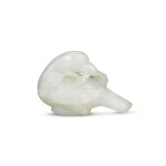 A small white jade goose, Qing dynasty, 17th/18th century | 清十七/十八世紀 白玉鵝