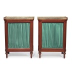 A Pair of Louis XVI Mahogany Side Cabinets by Jean-François Leleu, Second Half 18th Century