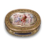 A two-coloured gold and enamel snuff box, Louis Tronquoy, Paris, circa 1850