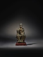 A gilt-lacquered bronze seated figure of Maitreya Tang dynasty | 唐 鎏金銅彌勒佛坐像