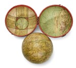 Cary. Terrestrial pocket globe in fish skin case. 1791