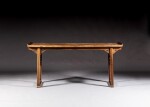 A 'jichimu' and other woods altar table, Qing dynasty | 清 拼鸂鶒木平頭案