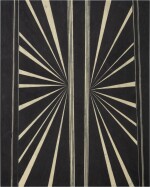 Untitled (Black with Thin Cream Lines Symmetrical)