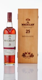 The Macallan 25 Year Old Sherry Oak Maroon Ribbon 43.0 abv (1 BT70)