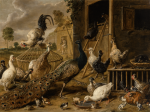 ADRIAEN VAN UTRECHT | A PEACOCK, A PEAHEN, COCKERELS, HENS, DUCKS, DUCKLINGS AND CHICKS IN A FARMYARD 