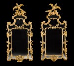 A pair of George III carved giltwood pier mirrors, circa 1760, in that manner of William & John Linnell