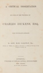 A Critical Dissertation on some of the writings of Charles Dickens, [c.1862], presentation copy 