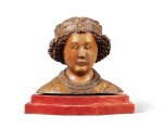 A reliquary bust of a woman