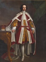 THOMAS BARDWELL | PORTRAIT OF WILLIAM WENTWORTH, 2ND EARL OF STRAFFORD (1722-1791), IN PEER'S ROBES, HIS RIGHT HAND RESTING ON A TABLE BEARING AN EARL'S CORONET