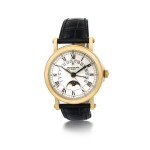 PATEK PHILIPPE  |  REFERENCE 5059   A YELLOW GOLD PERPETUAL CALENDAR WRISTWATCH WITH RETROGRADE DATE, CIRCA 2006