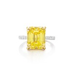 Fancy Vivid Yellow Diamond and Diamond Ring | 慕婉 | 8.08克拉 艷彩黃色鑽石 配 鑽石 戒指