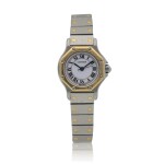 Santos  Stainless steel and yellow gold wristwatch with bracelet  Circa 2000