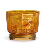 A Gilt-Bronze Mounted Baccarat Amber Glass Vase, Circa 1890