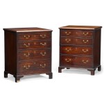 A pair of George III mahogany bedside commodes by Gillows, 1788