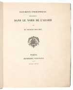 Charles Doughty | Documents épigraphiques recueillis dans le nord de l'Arabie, Paris, 1884, later half cloth