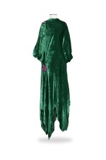 Unlabeled, circa 1980, Velvet wrap-over dress | Sans griffe, robe porte-feuille en panne de velours
