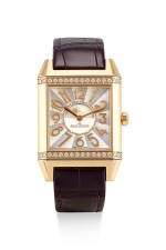 JAEGER-LECOULTRE | REVERSO SQUADRA LADY AUTOMATIC, REFERENCE 234.2.56,  A PINK GOLD AND DIAMOND-SET WRISTWATCH WITH DAY AND NIGHT INDICATION AND MOTHER-OF-PEARL DIAL, CIRCA 2010