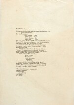 Malcolm McLaren | Press release for the Sex Pistols, c. April 1976