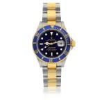 ROLEX | REF 16613 SUBMARINER, A STAINLESS STEEL AND YELLOW GOLD AUTOMATIC WRISTWATCH WITH DATE AND BRACELET CIRCA 1990