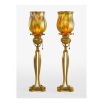 TIFFANY STUDIOS | PAIR OF CANDLE LAMPS