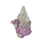 An Exquisite Pink Sapphire, Amethyst and Diamond Clip-Brooch, Paris |  JAR | 粉紅色剛玉配紫水晶及鑽石胸針，巴黎