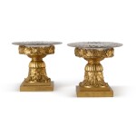  A PAIR OF FRENCH GILT BRONZE FRUIT STANDS WITH CUT CRYSTAL DISHES BY PIERRE-PHILIPPE THOMIRE, CIRCA 1810